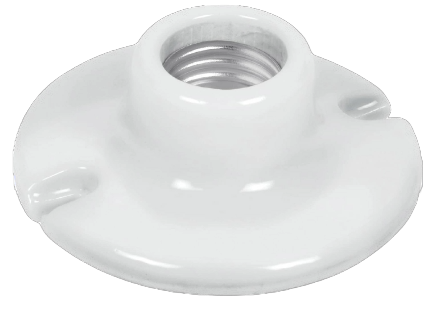 Roseta Portalamparas Porcelana 3.5" 9 cms 46523 Truper