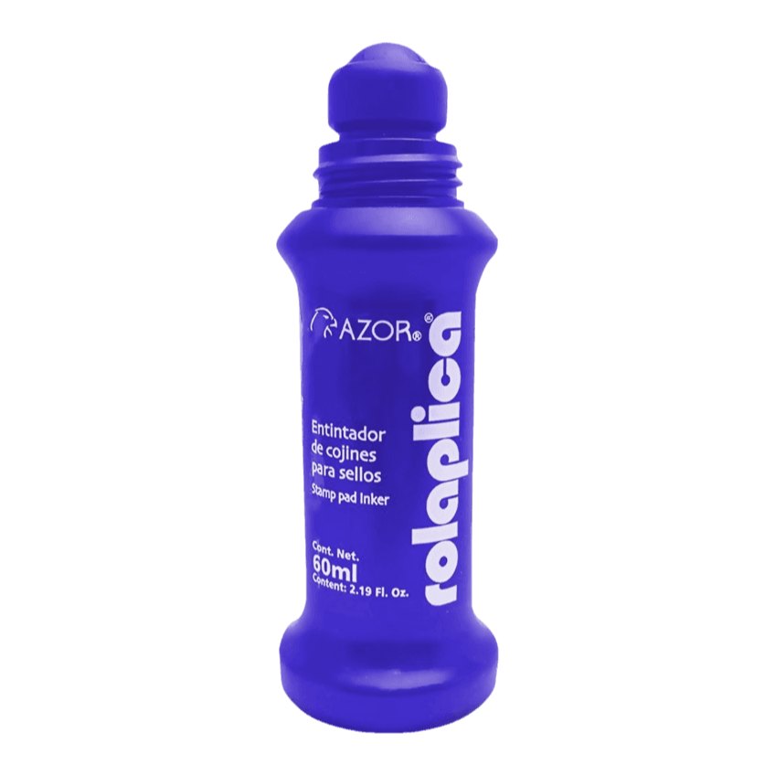 Tinta P/ Sello Rolaplica Azul Azor