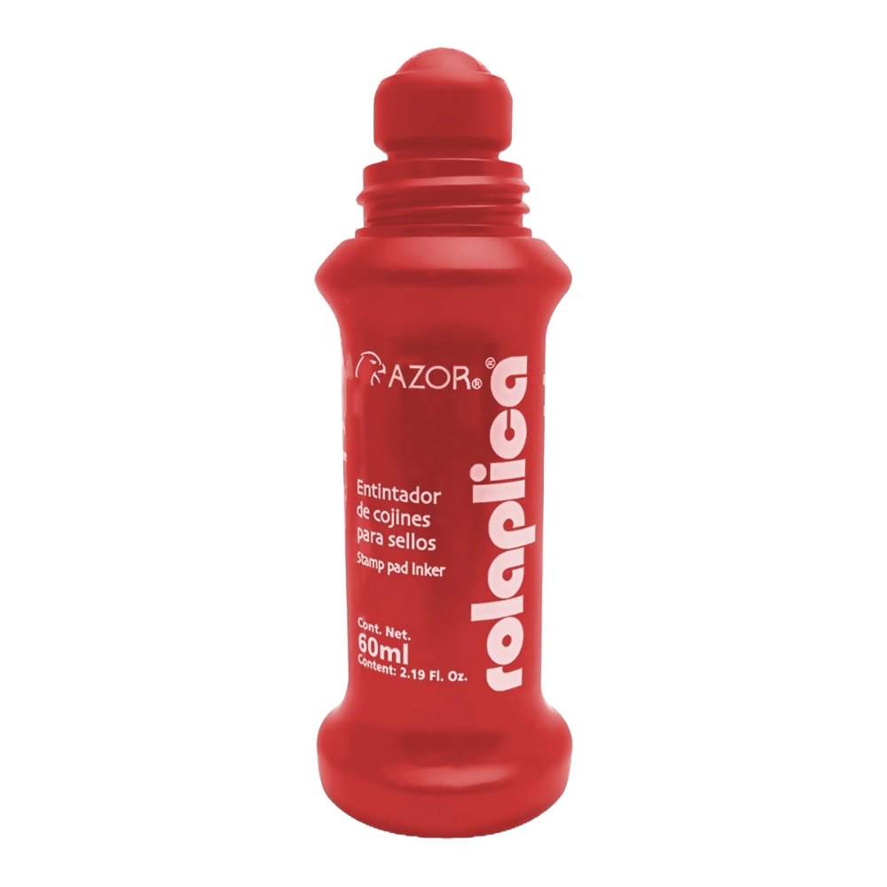 Tinta P/ Sello Rolaplica Rojo Azor