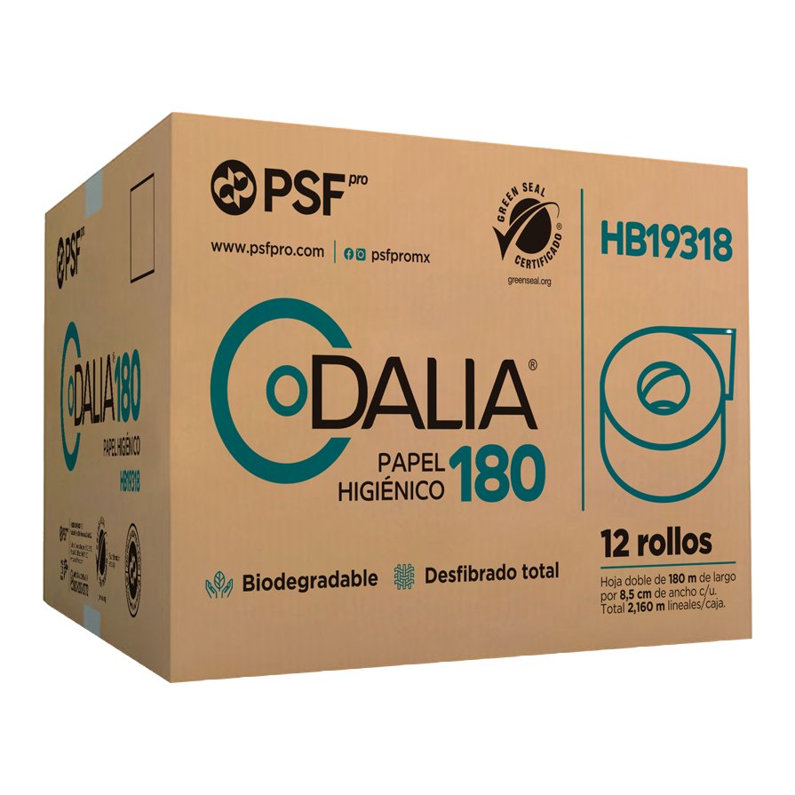 Papel Higienico Jumbo Jr 180 mts C/ 12 pzs 180 Dalia