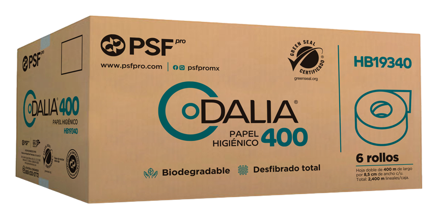 Papel Higienico Jumbo Sr 400 mts C/ 6 pzs 400 Dalia