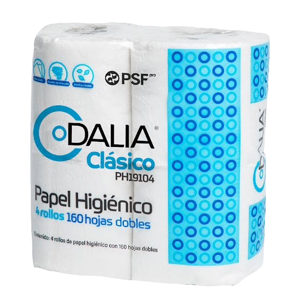 Papel Higienico Tradicional C/ 4 pzs C/ 24 pzs 160HD Dalia