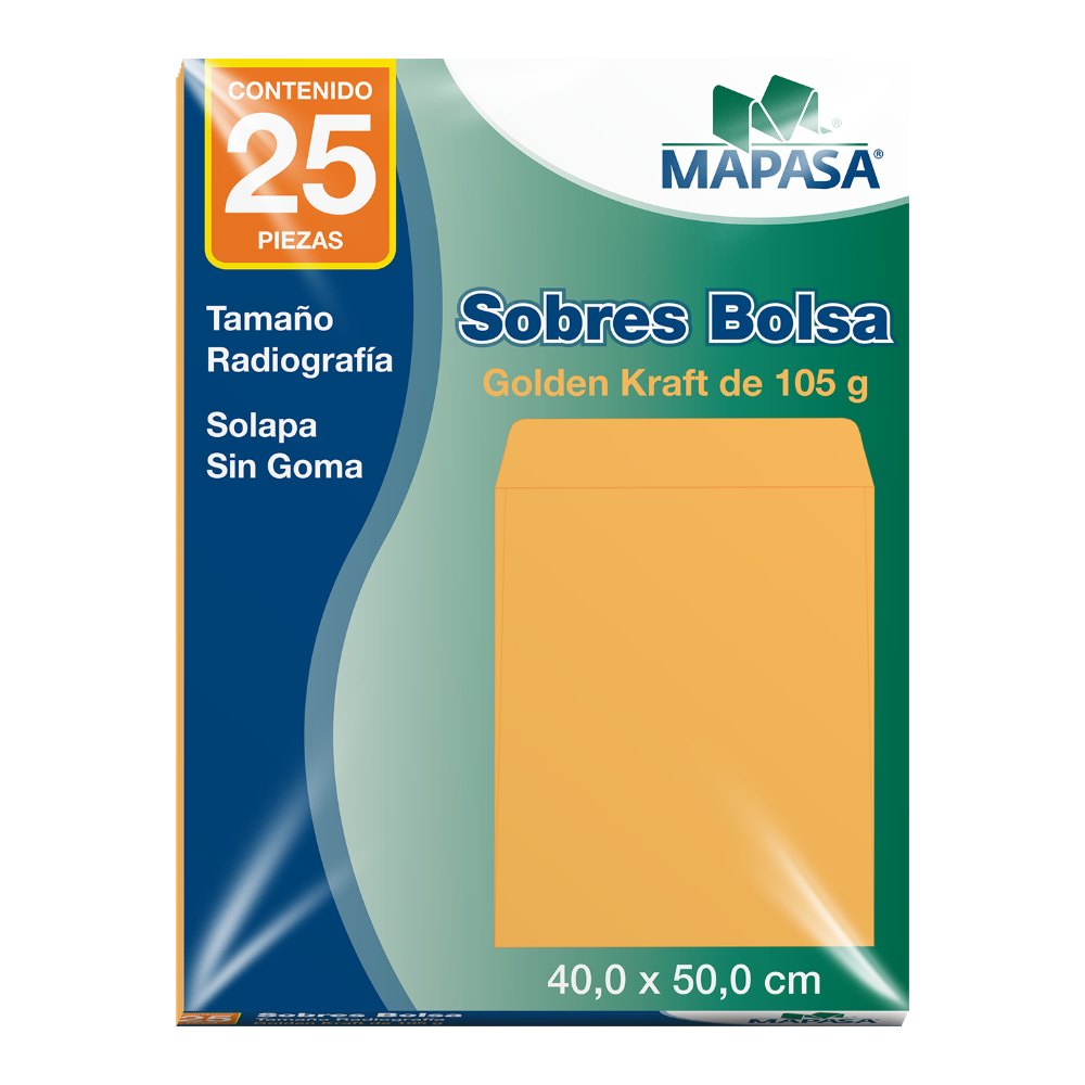 Sobre Bolsa Golden T/ Radiografia 40 x 50 cms C/ 25 pzs Arpapel