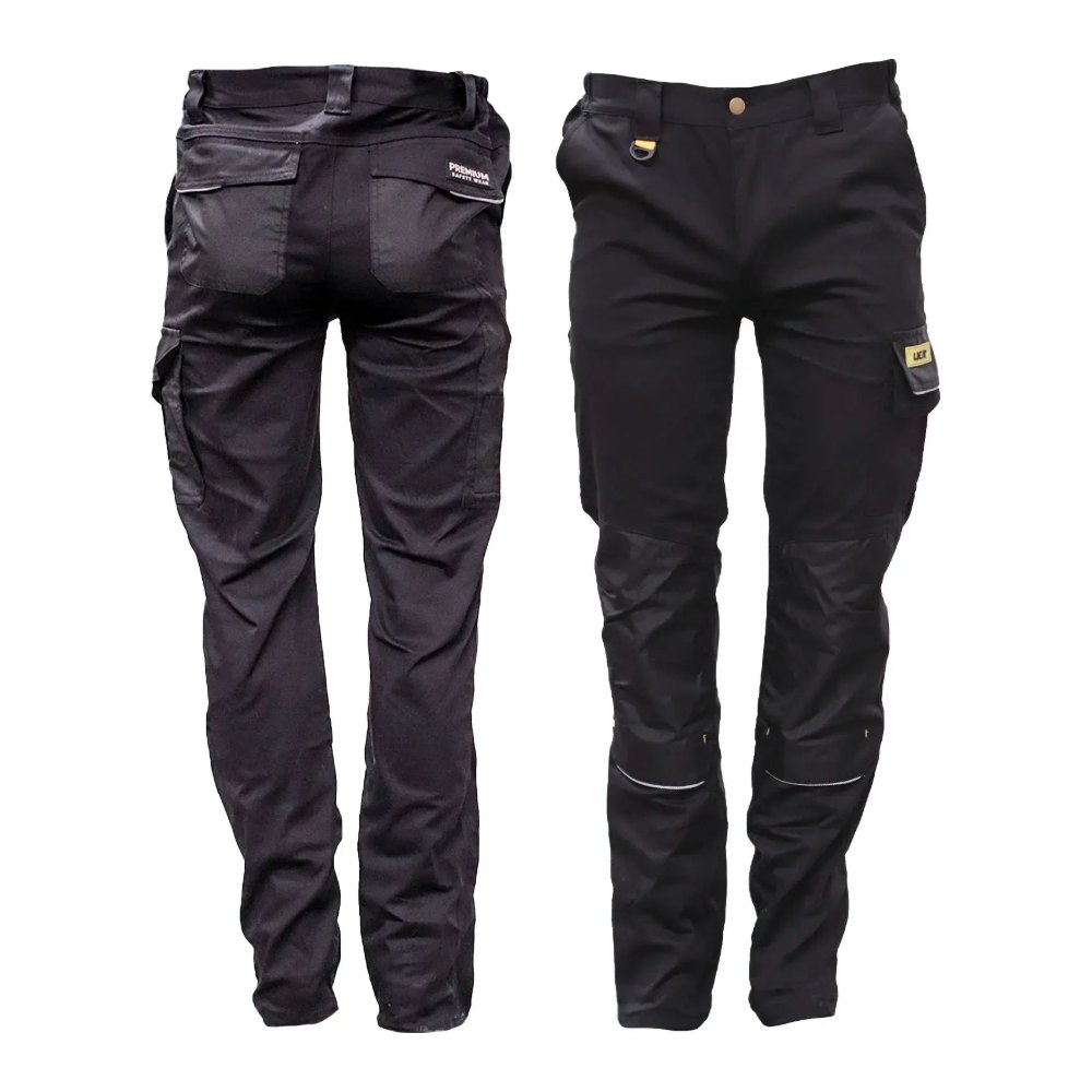 Pantalon Premium Tipo Cargo Negro Refuerzo Rodillas Lica