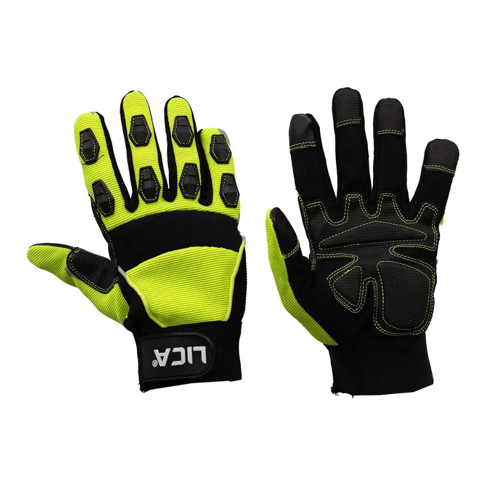 Guante Alta Visibilidad Refuerzo PVC en Palma y Puntas Dedos Sistema Touch GL-HIGHVIS Lica