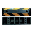 Tope Estacionamiento 55 cms Caucho Reciclado C/ Franjas Reflectivas C/ 2 pzs Lica