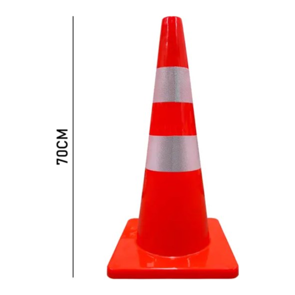 Cono Señalizacion Precaucion PVC Doble Reflejante 70 cms Lica