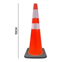 Cono Señalizacion Precaucion PVC Doble Reflejante 90 cms Lica