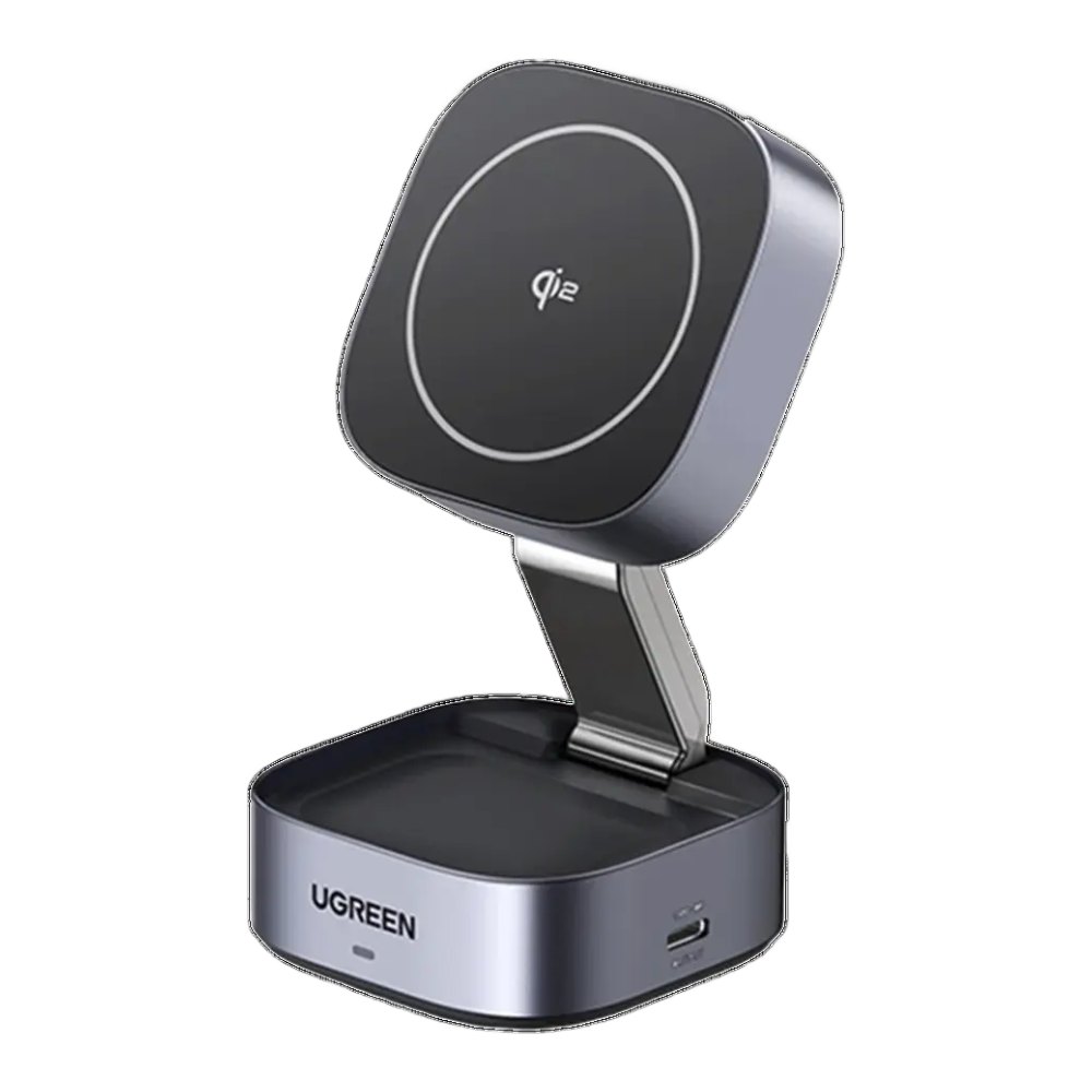 Soporte Cargador Inalambrico Magnetico 2 en 1 125W Qi2 Ugreen