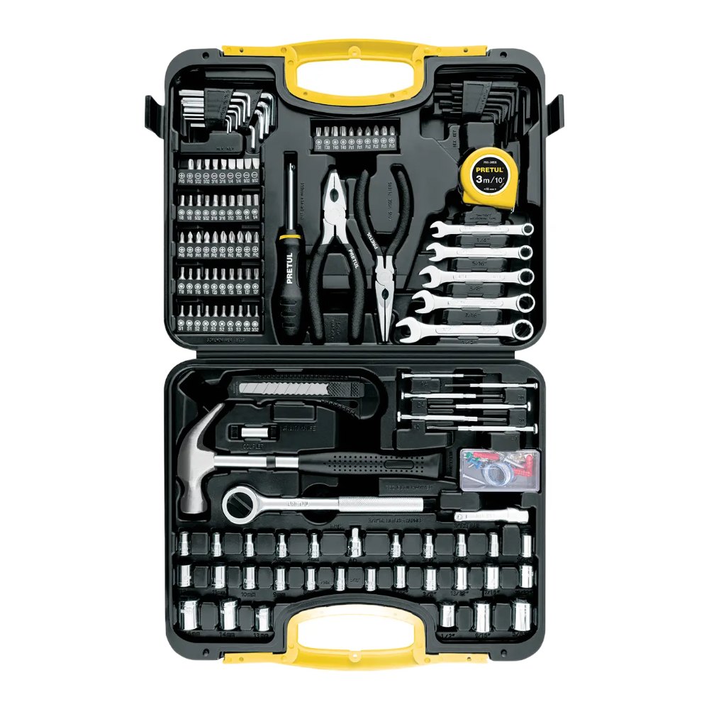 Juego 133 Herramientas 1/4" y 3/8" std y mm 24223 Pretul Truper