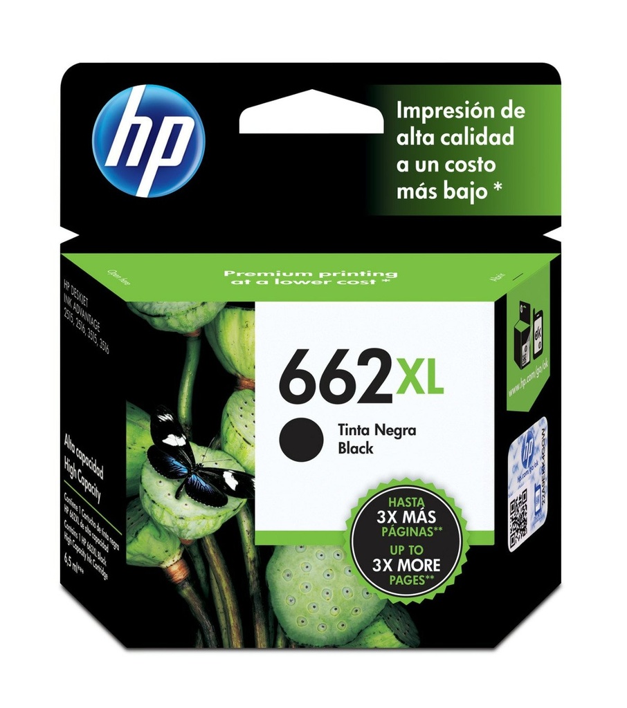 Cartucho HP 662XL Negro