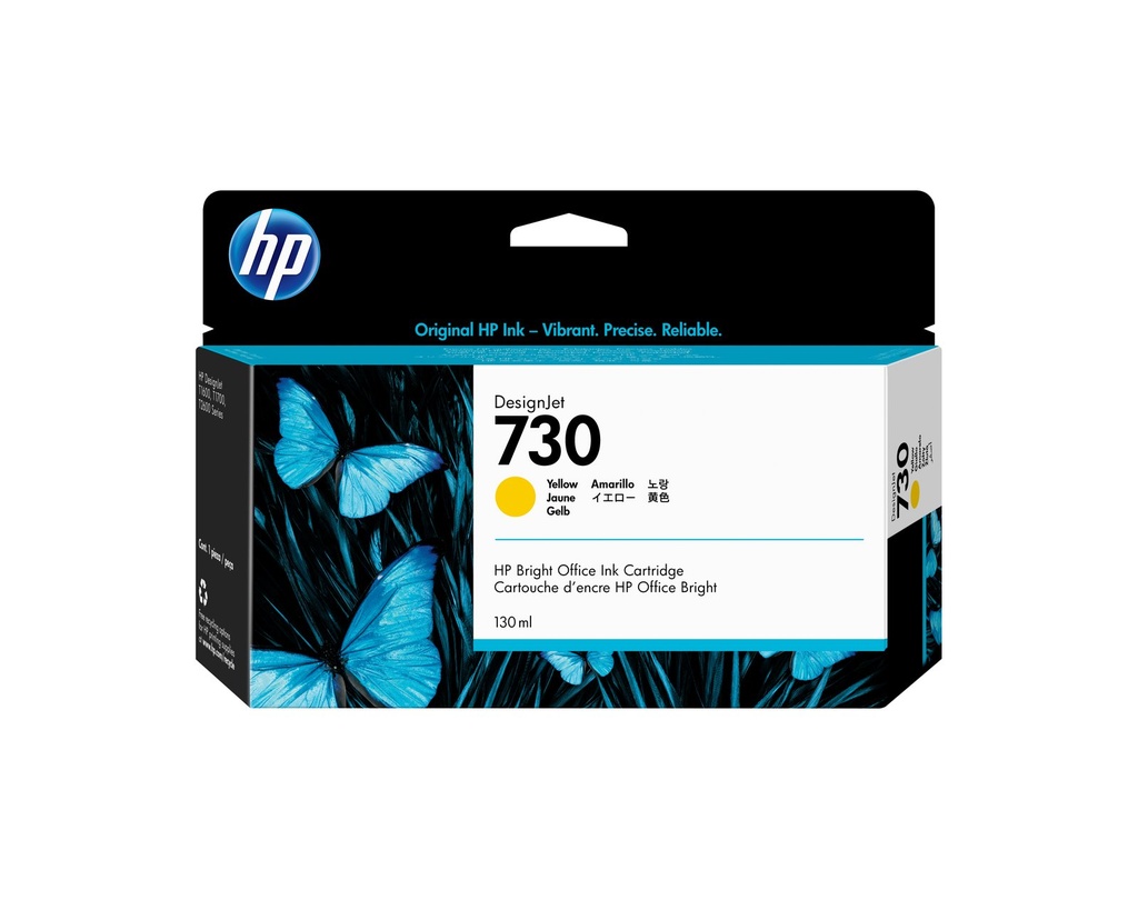Cartucho HP 730 Amarillo 130ml