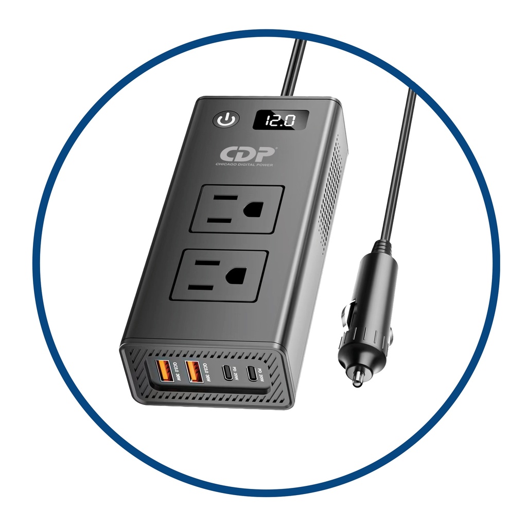 Inversor de Corriente CDP XVU212 200W 2 Contactos USB-C