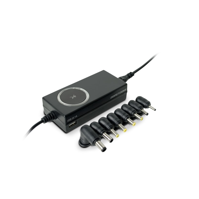Adaptador Perfect Choice Automatico de Corriente para Laptop Negro