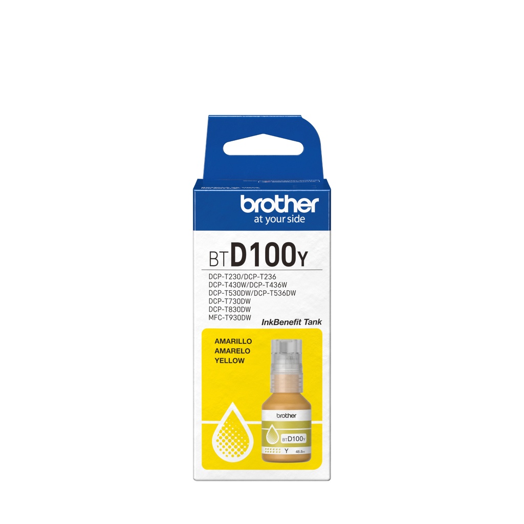 Botella Tinta Brother BTD100Y Amarillo