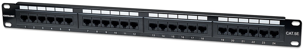 Panel de Parcheo Intellinet Cat5e 24 Puertos UTP 1U