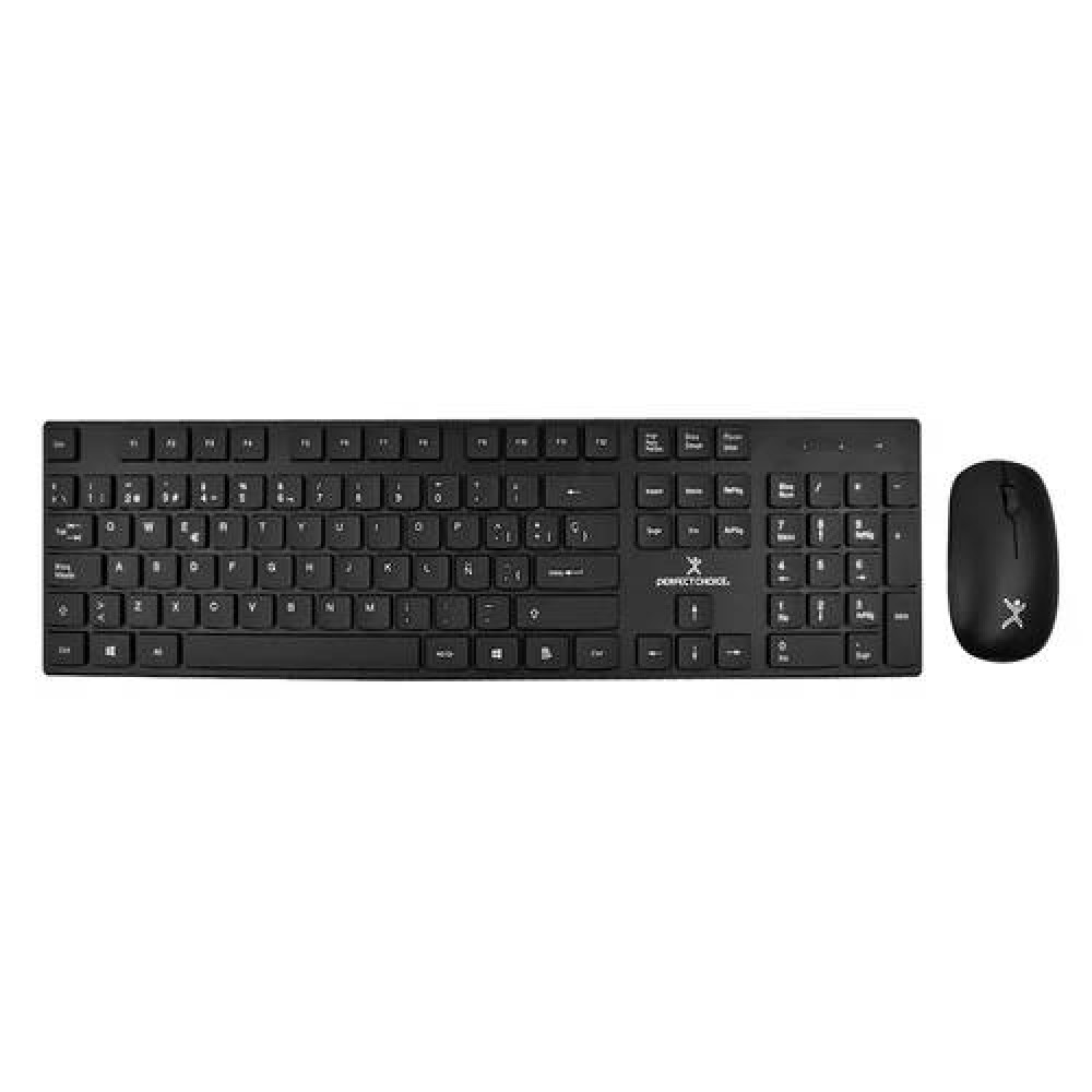 Kit Teclado y Mouse Perfect Choice Dust Inalambrico Silencioso Negro