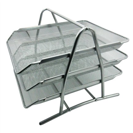Charola Organizadora Mesh 3 Niveles Plata Oficio Nextep