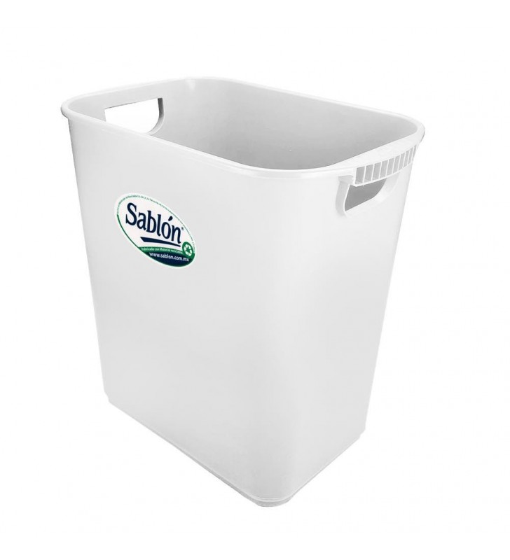 Cesto Basura Rectangular 26 Lts C/ Asas Sablon