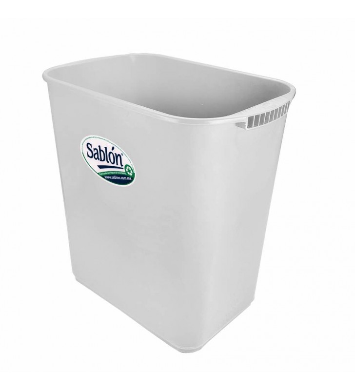 Cesto Basura Rectangular 26 Lts S/ Asas Sablon