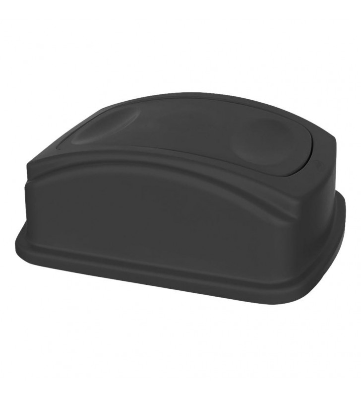Tapa Balancin Lateral Compatible C/ Cesto Rectangular 65 Lts Sablon Negro