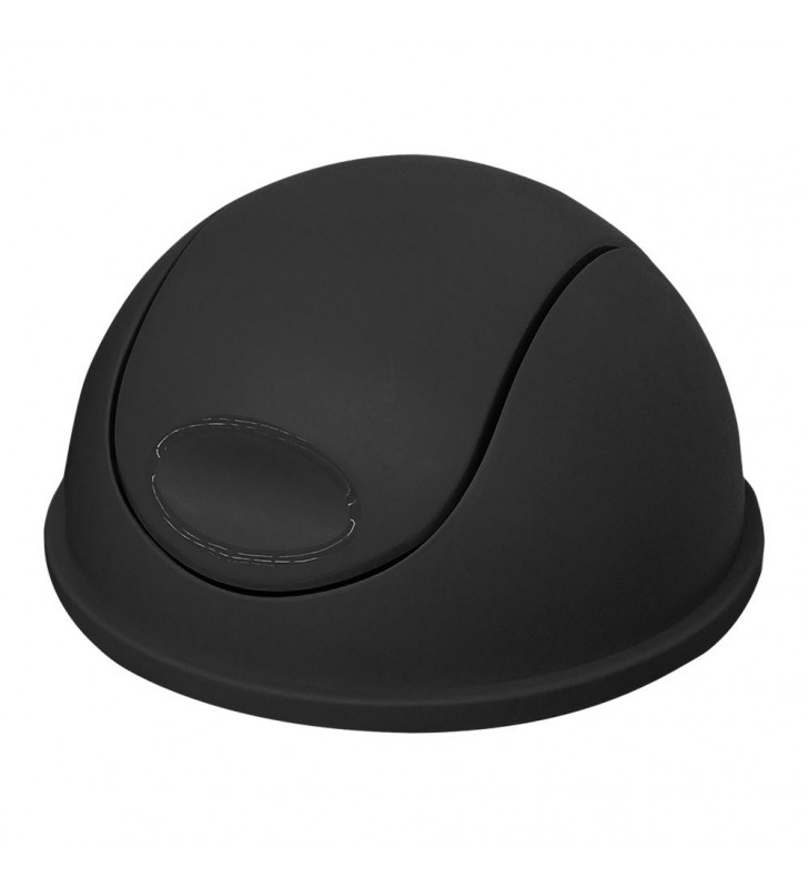 Tapa Balancin Curvo Compatible C/ Cesto Redondo 45 y 80 Lts Sablon Negro