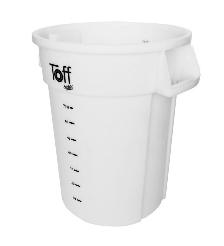 Contenedor Basura TOFF 120 Lts Sablon Traslúcido