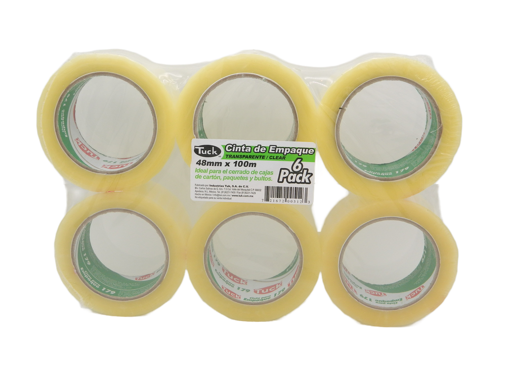 Cinta Transparente T-179 48 x 100 C/ 6 pzs Tuk