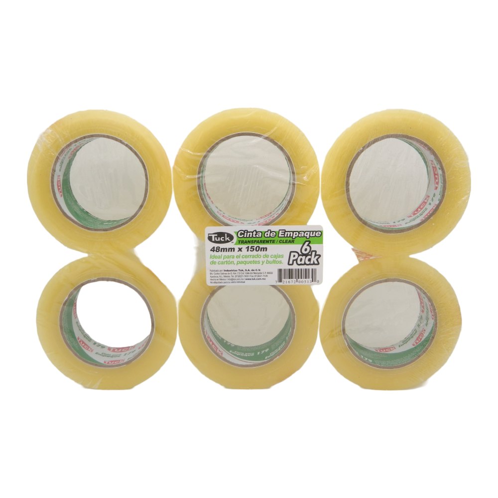 Cinta Transparente T-179 48 x 150 C/ 6 pzs Tuk