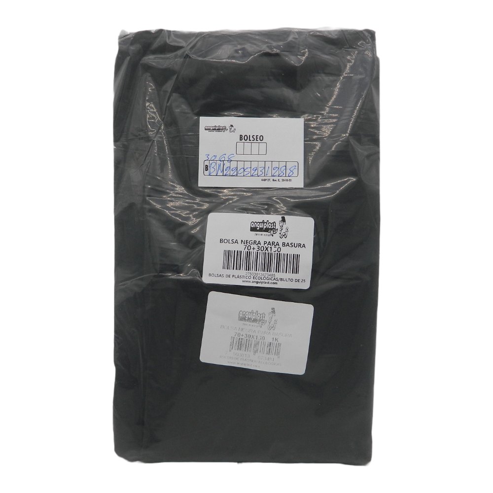 Bolsa Basura Negra 70 + 30 * 120 C/ 25 Kgs Anguiplast
