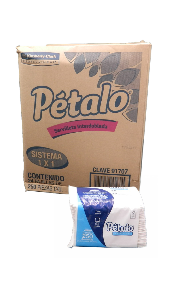 Servilleta Interdoblada Petalo Blanca C/ 250 C/ 24 pzs 91707 Kimberly