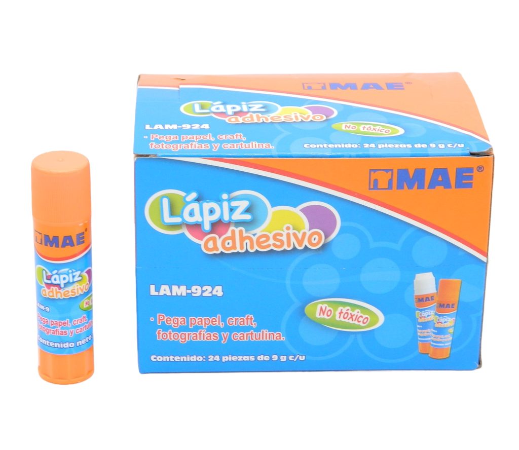 Lapiz Adhesivo 9 grs C/ 24 pzs Mae