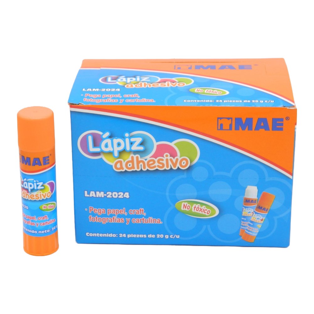 Lapiz Adhesivo 20 grs C/ 24 pzs Mae