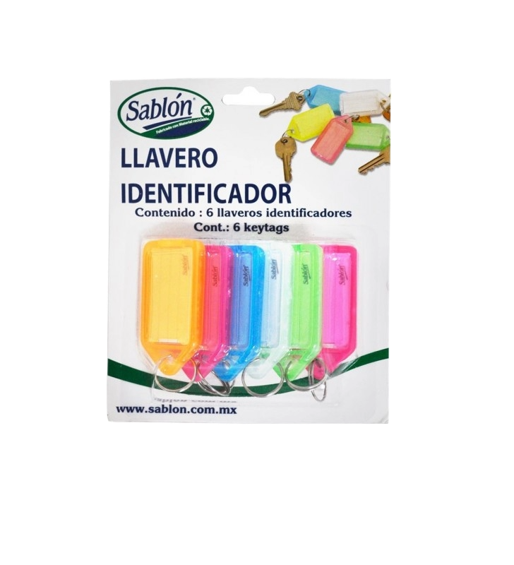 Llavero Identificador C/ 6 pzs Sablon