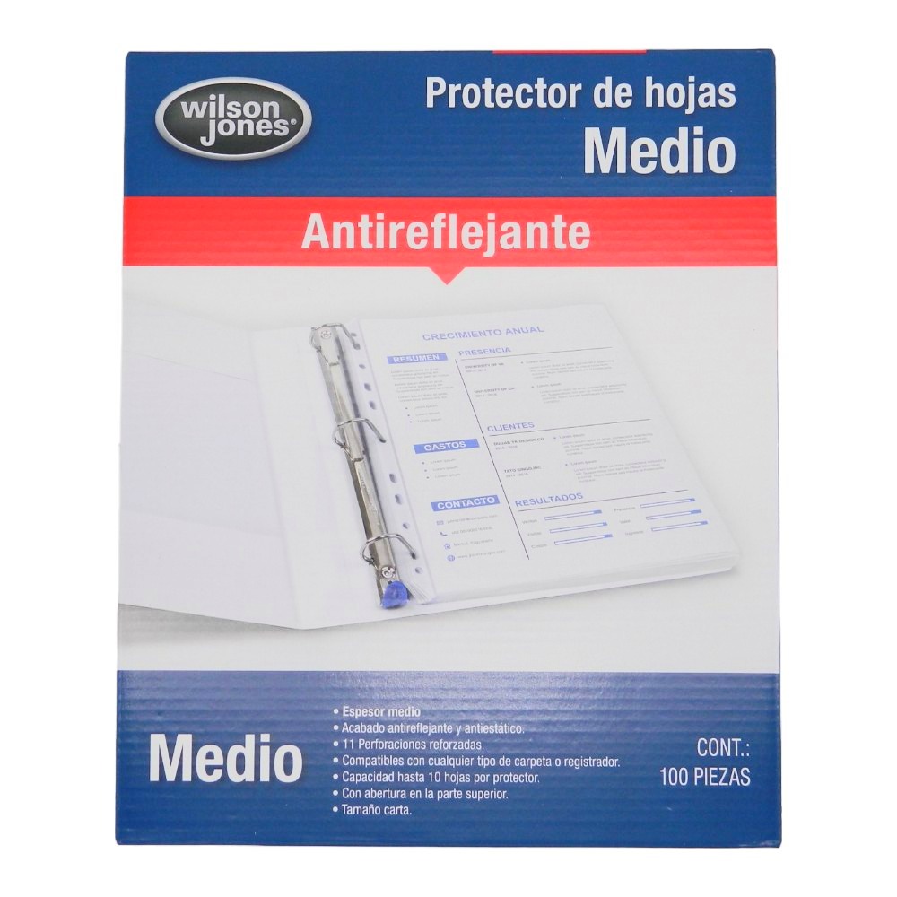 Protector de Hojas T/ Carta Medio C/ 100 pzs Acco