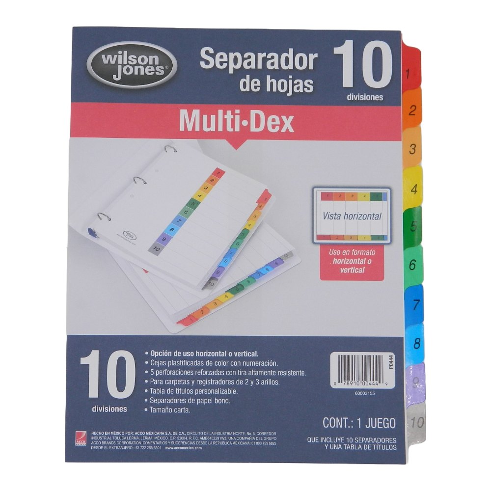Separador Multidex C/ 10 Acco
