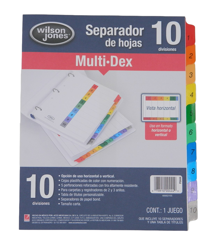 Separador Multidex C/ 10 Acco