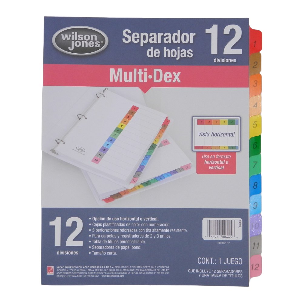 Separador Multidex C/ 12 Acco