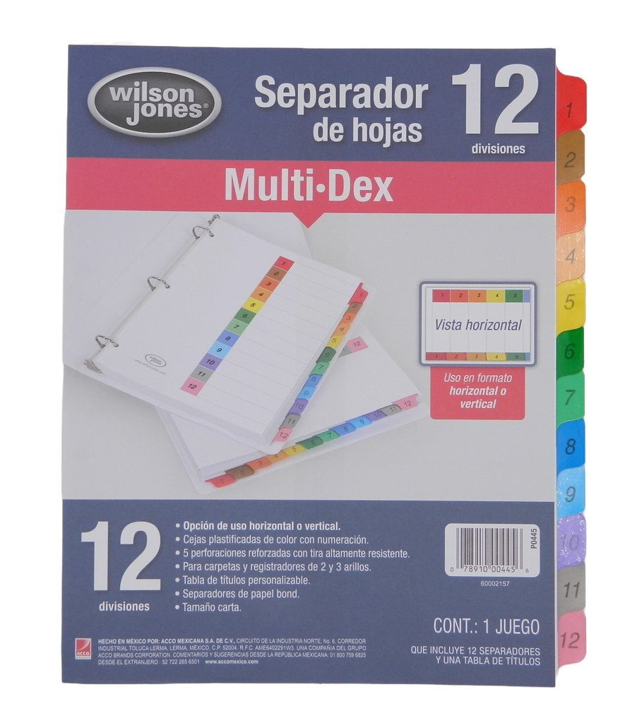 Separador Multidex C/ 12 Acco