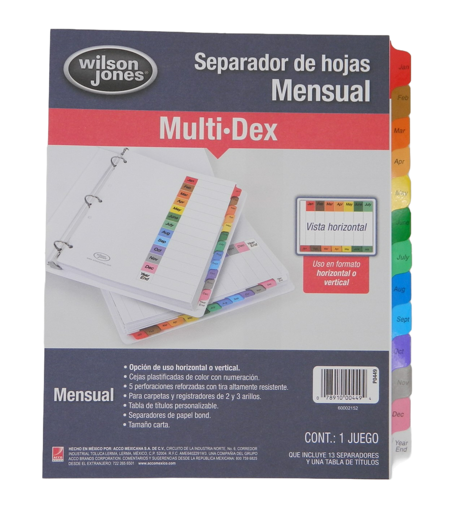 Separador Multidex Mensual Acco