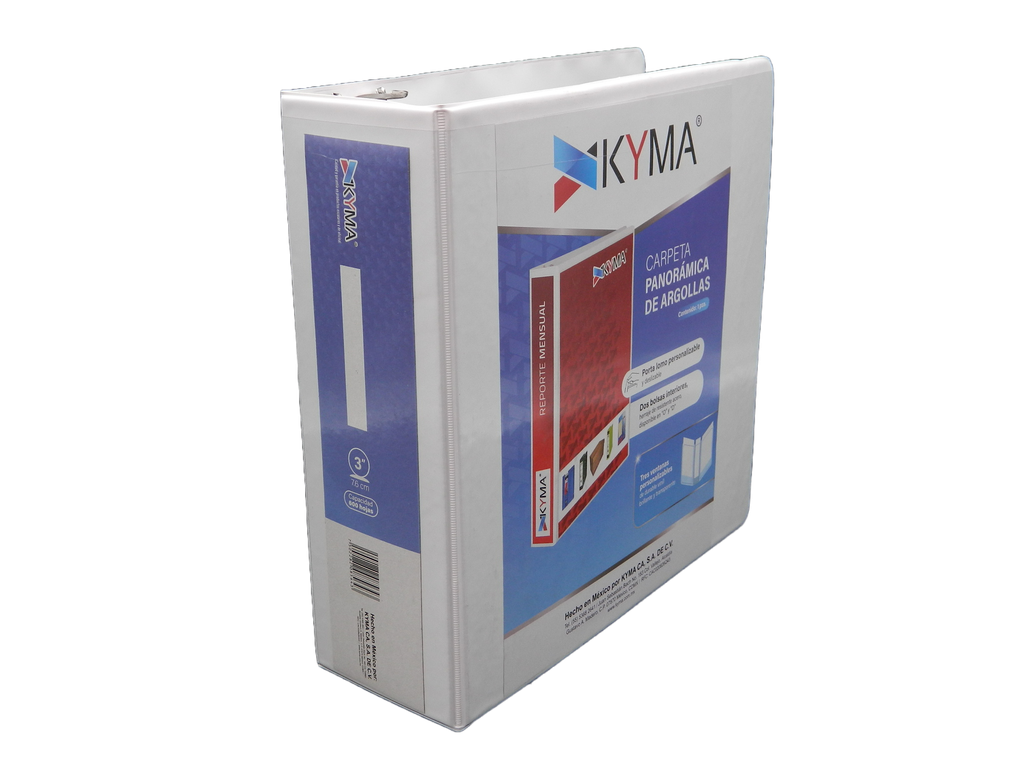 Carpeta Vinil "O" 3" Blanca Kyma