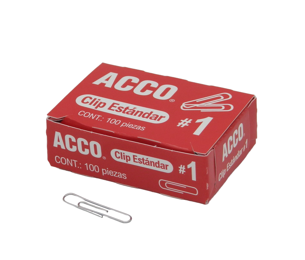 Clip Estandar #1 C/ 100 pzs Acco