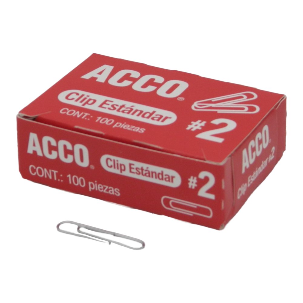 Clip Estandar #2 C/ 100 pzs Acco