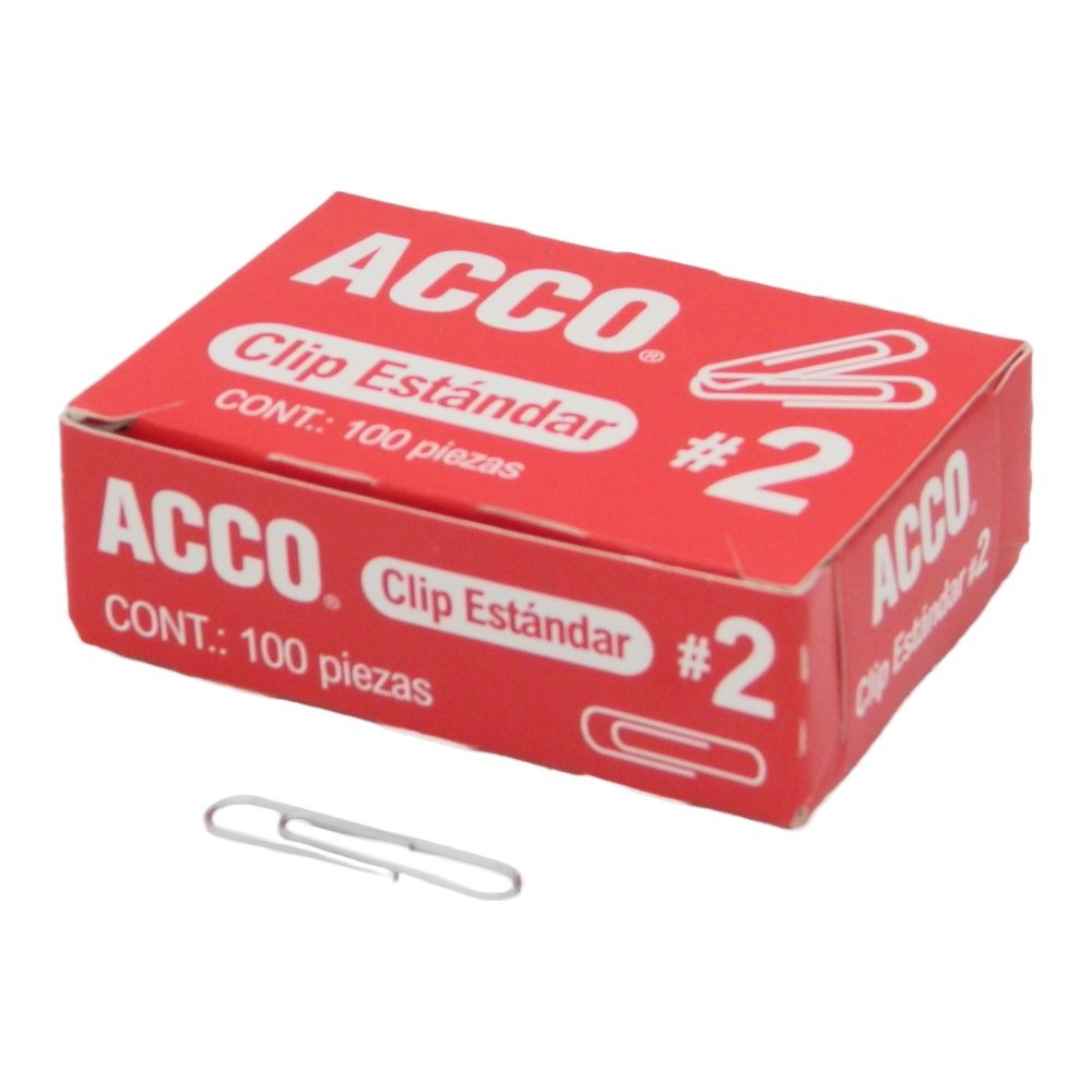 Clip Estandar #2 C/ 100 pzs Acco