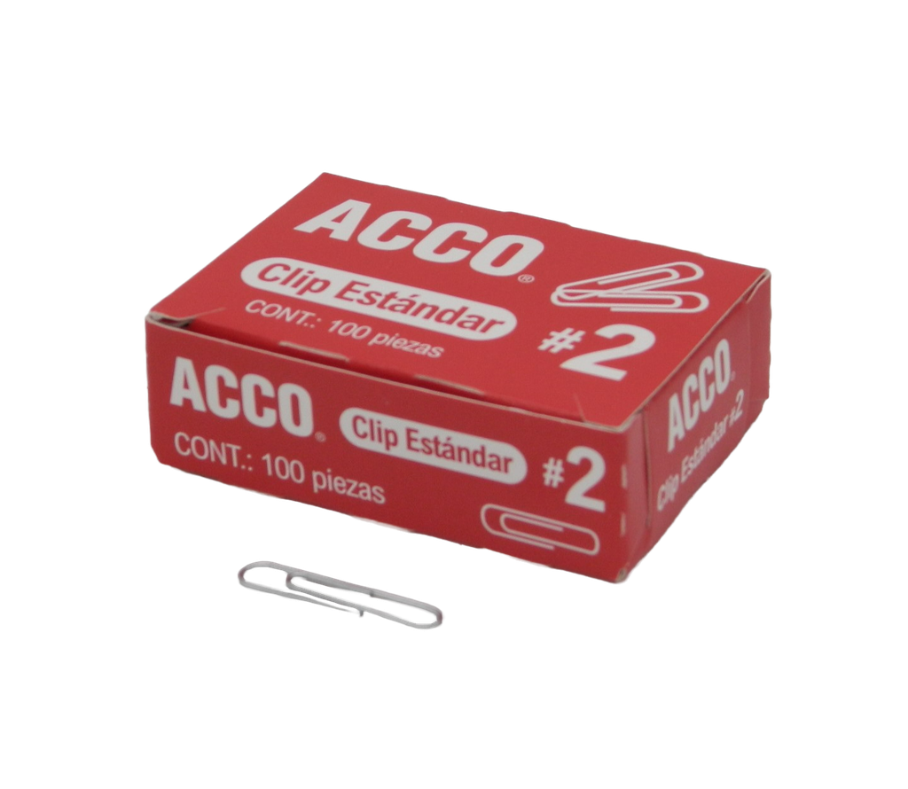 Clip Estandar #2 C/ 100 pzs Acco
