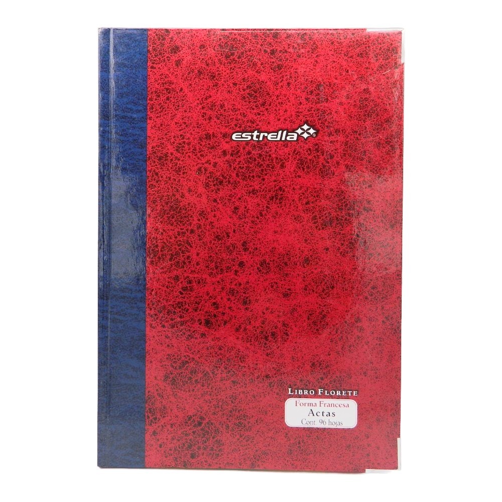 Libro Florete F/ Francesa Actas C/ 96 hjs Estrella