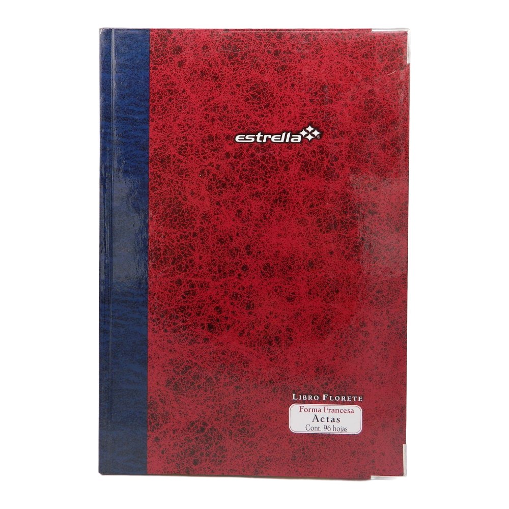 Libro Florete F/ Francesa Actas C/ 96 hjs Estrella