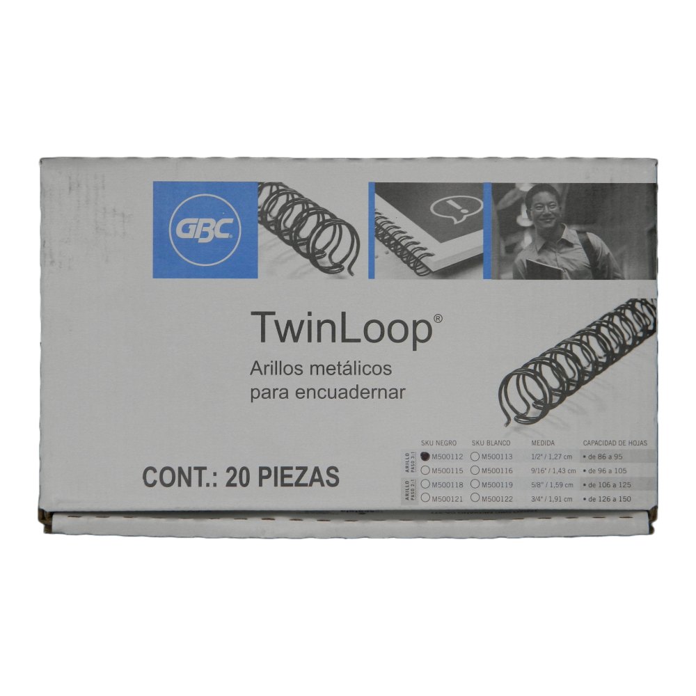 Arillo Metalico 1/2" Negro C/ 20 pzs Gbc