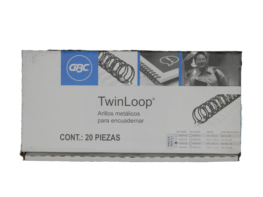 Arillo Metalico 3/8" Negro C/ 20 pzs Gbc
