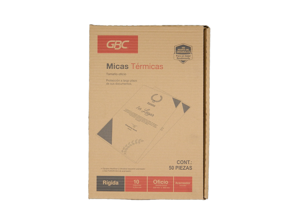 Mica Termica T/ Oficio 10 Mil C/ 50 pzs Gbc
